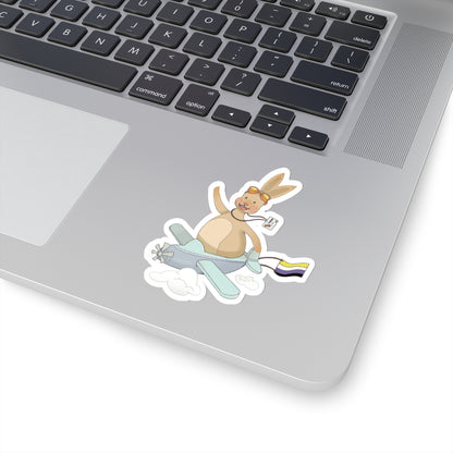 Kiss-Cut Stickers - Nonbinary Rabbit "Rex"