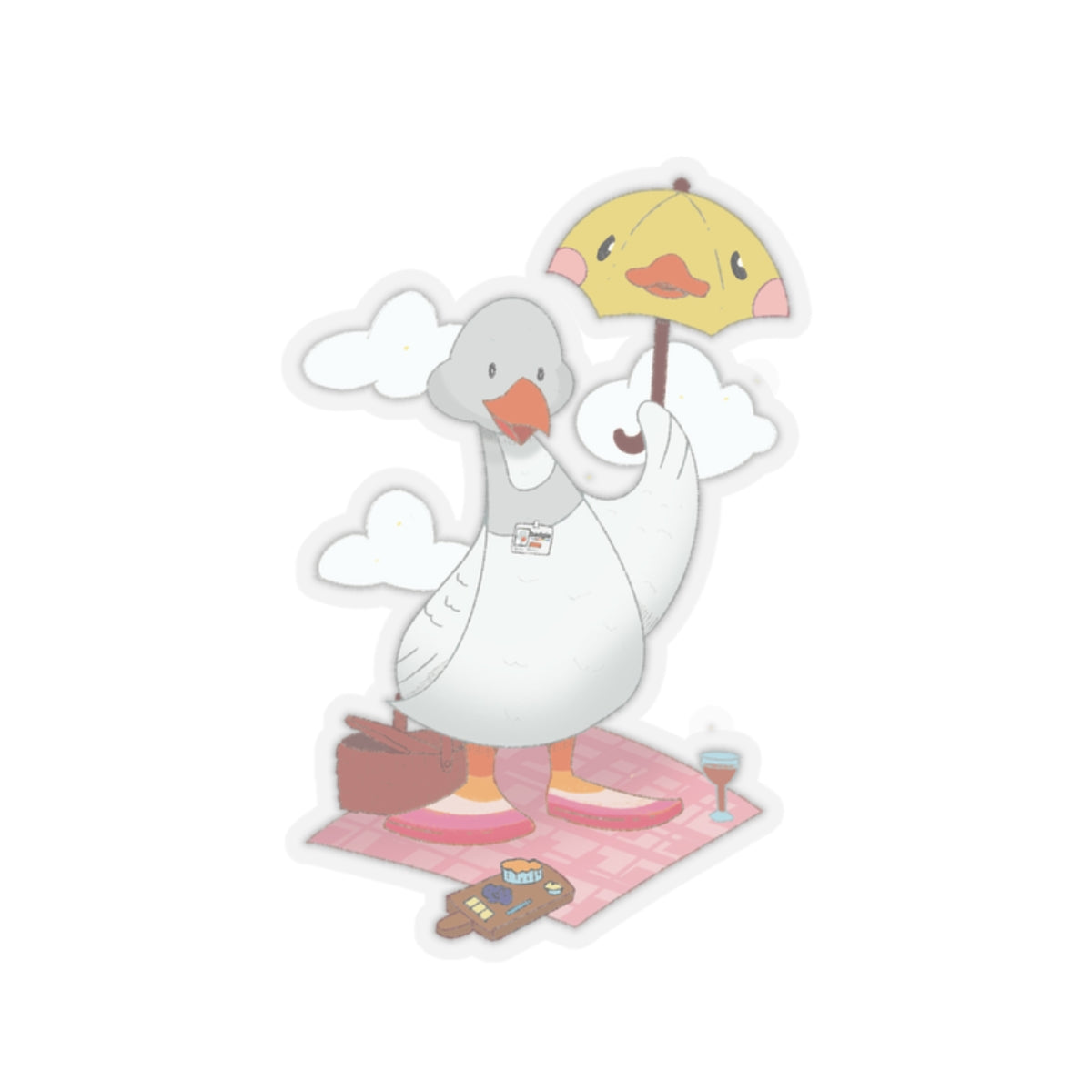 Kiss-Cut Stickers - Lesbian Goose "Tula"