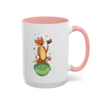 Badgie Ceramic Coffee Mug - Pride Fox "Kit"