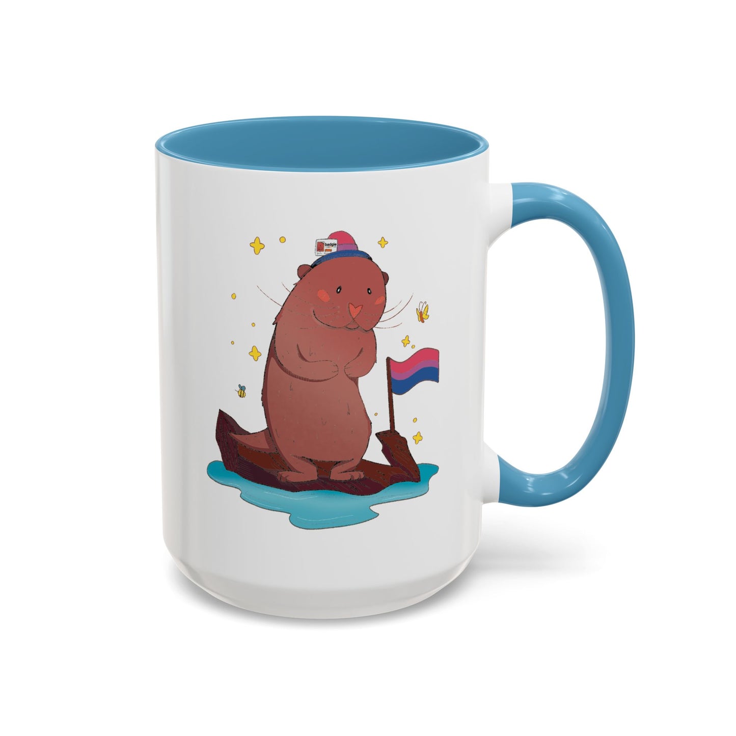 Badgie Ceramic Coffee Mug - Bi Otter “River”