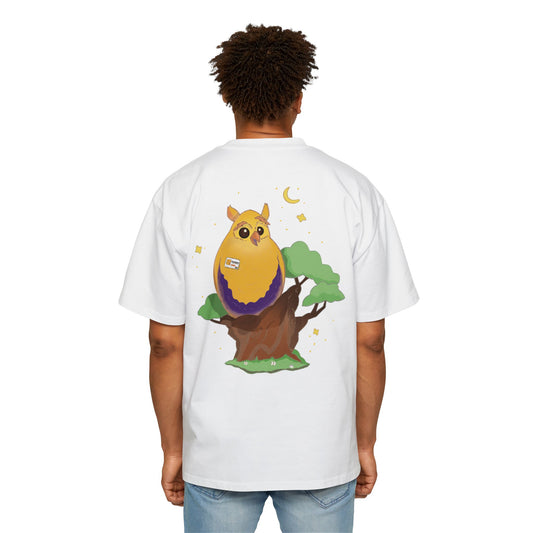 Badgie Oversized Heavy Drop Shoulder T-Shirt - Intersex Owl "Albert"