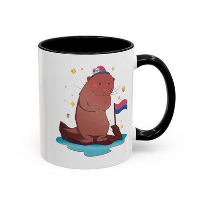 Badgie Ceramic Coffee Mug - Bi Otter “River”