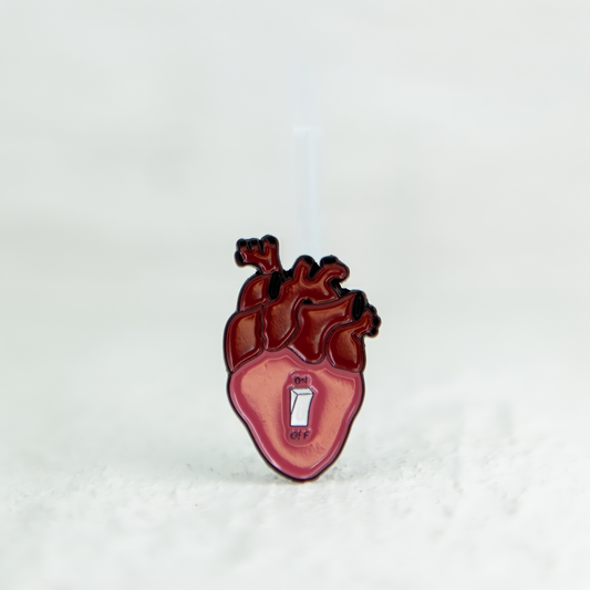 Heart Pin On/Off Switch - Badgie.co