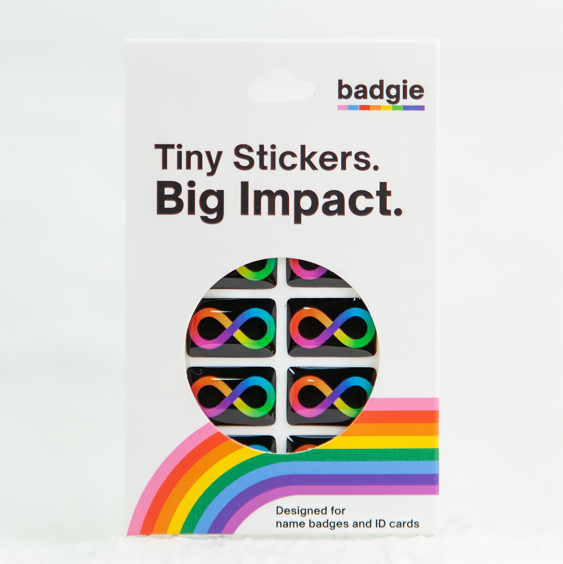 Badgie Autism Neurodivergent Rainbow Infinity Loop Sticker - Badgie.co