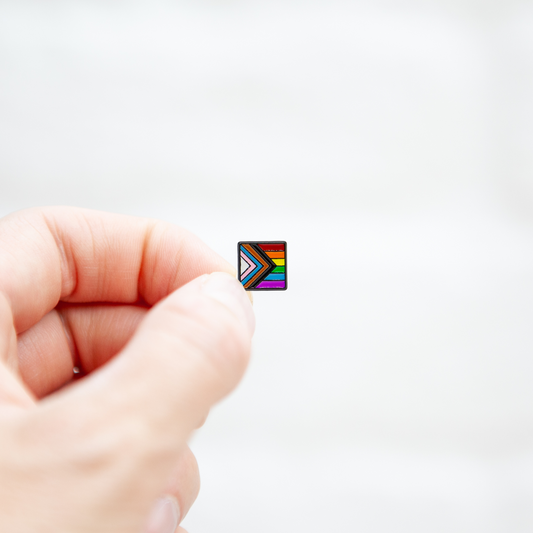 Progress Pride Flag Mini Square Pin