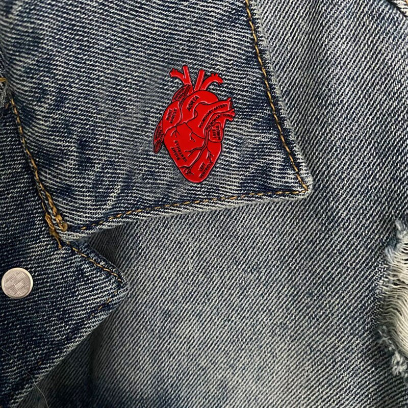 Anatomical Heart Pin - Badgie