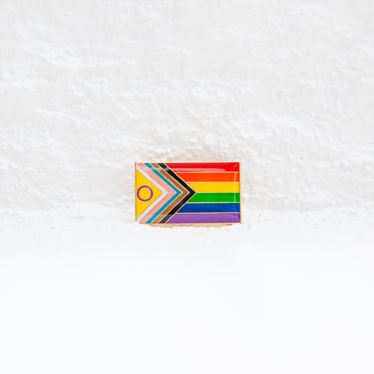 Progress Pride + Intersex Flag Pin - Badgie