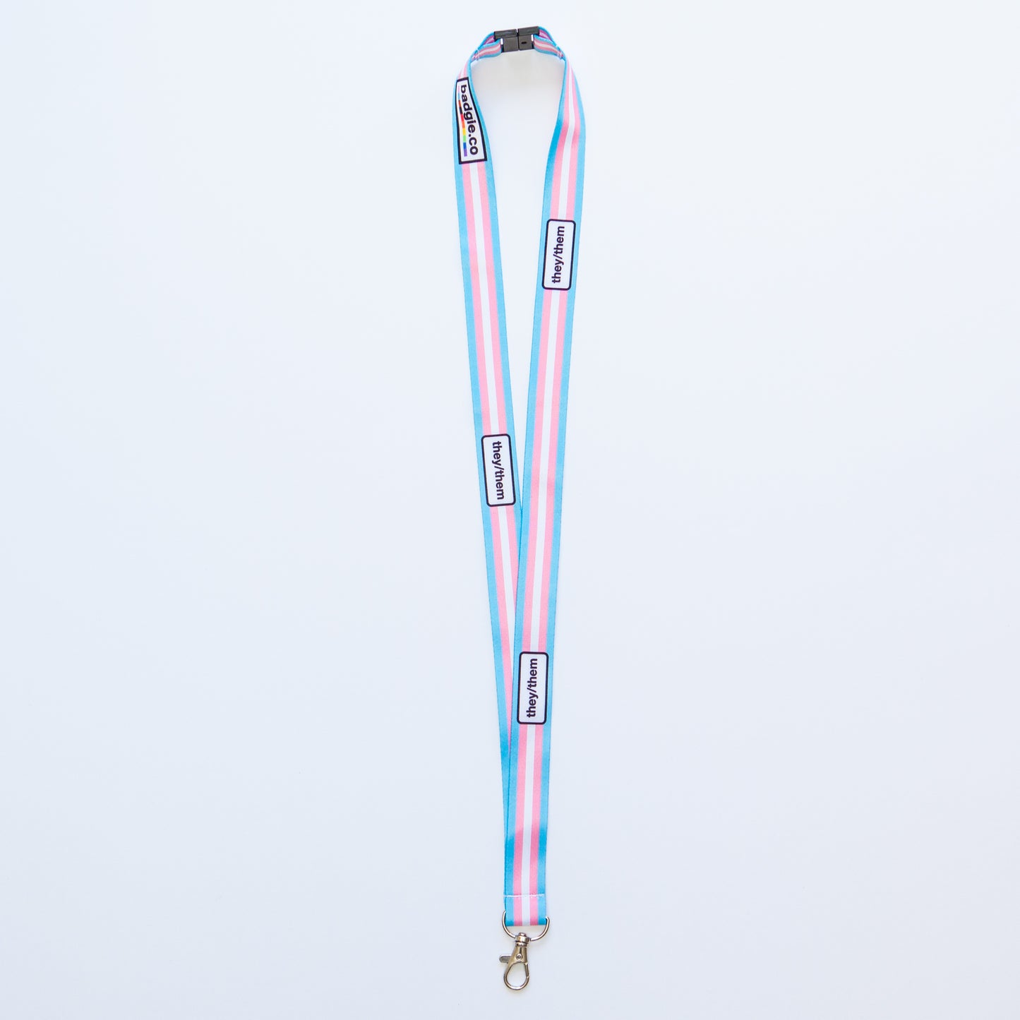 Badgie Trans Pronoun Lanyards - Badgie