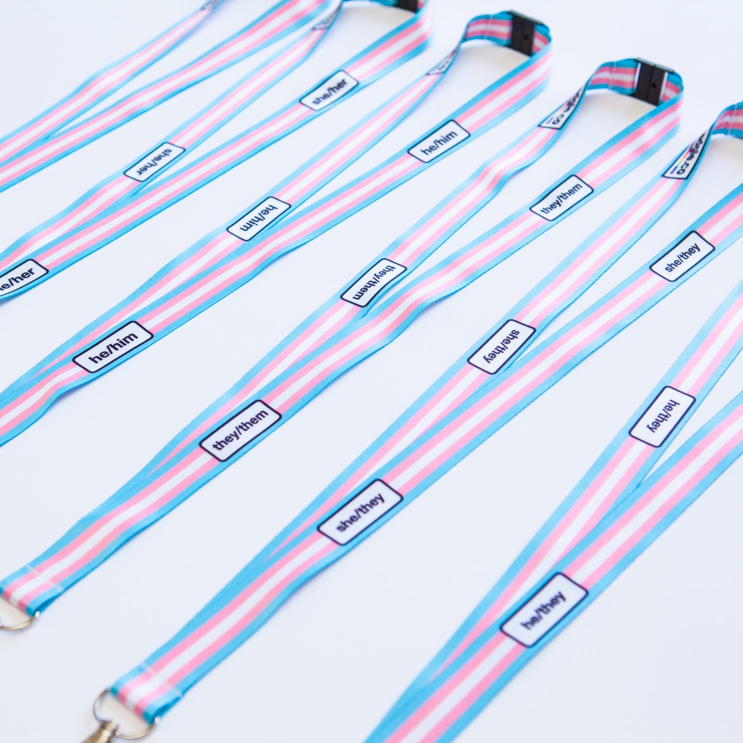 Badgie Trans Pronoun Lanyards - Badgie