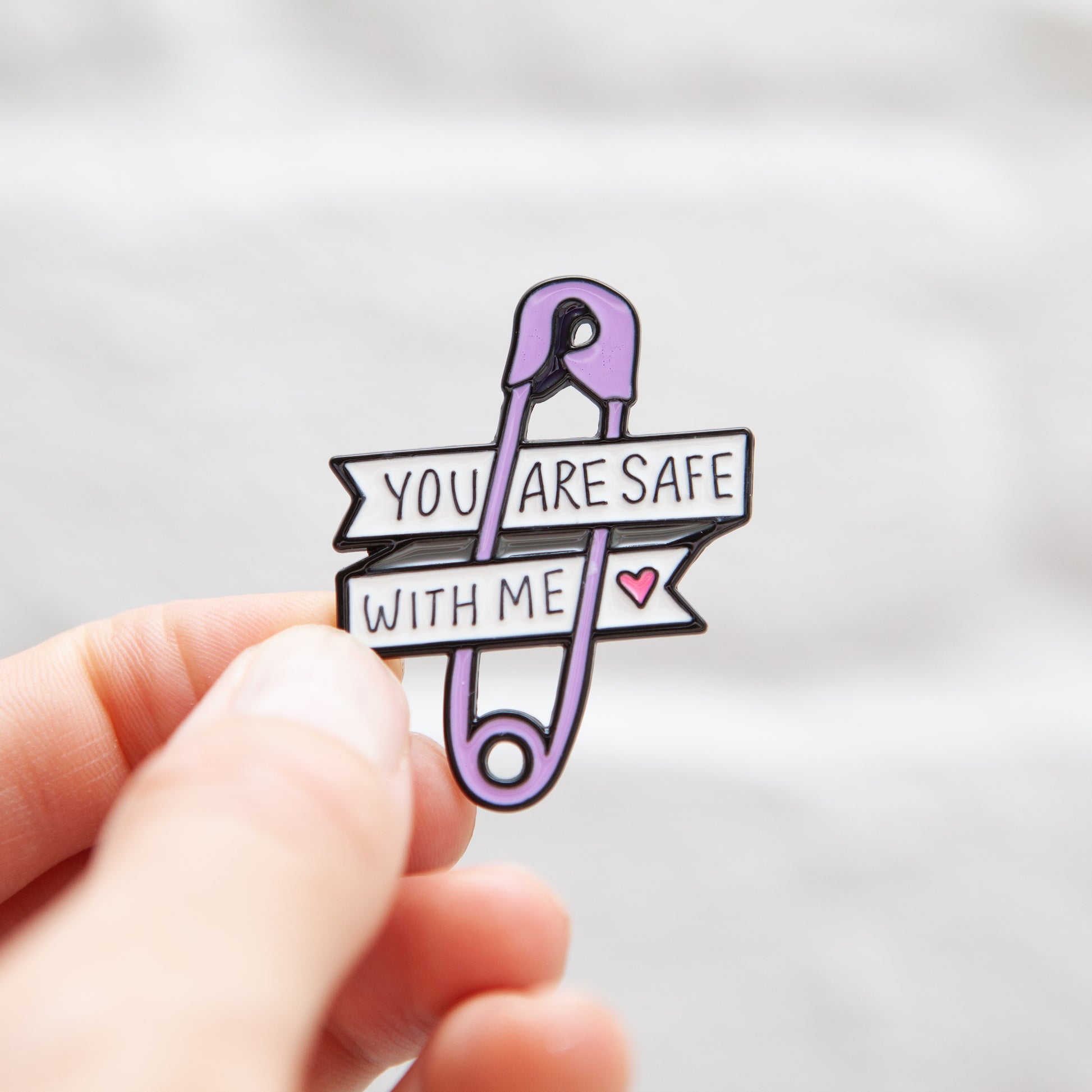 You Are Safe With Me "Safety Pin" Pin - Badgie