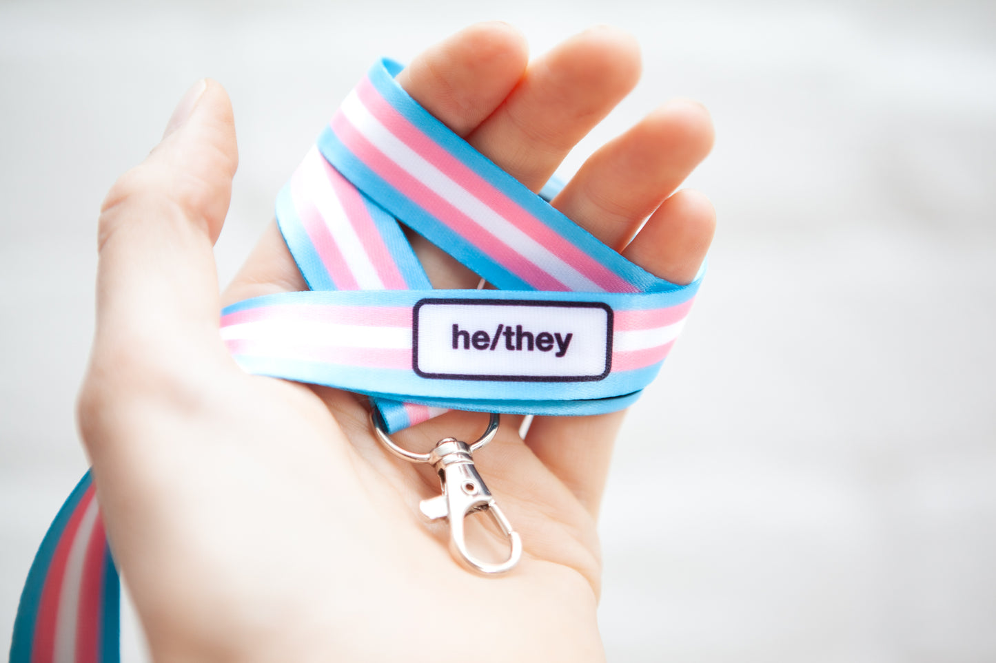 Badgie Trans Pronoun Lanyards - Badgie