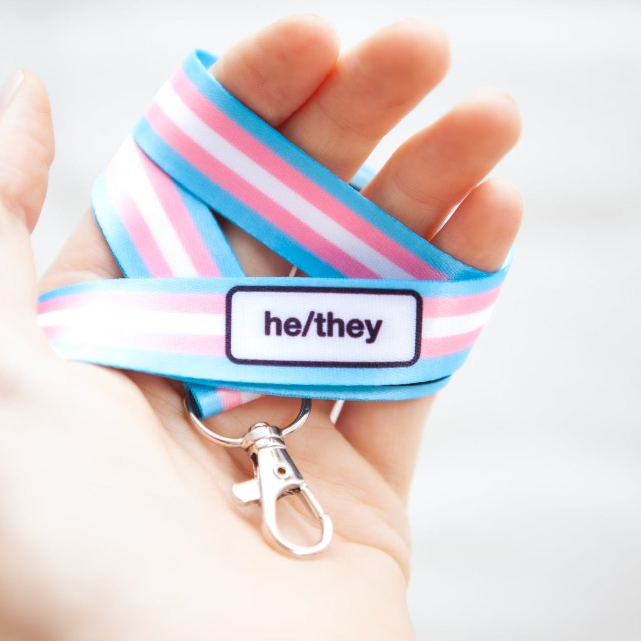 Badgie Trans Pronoun Lanyards - Badgie